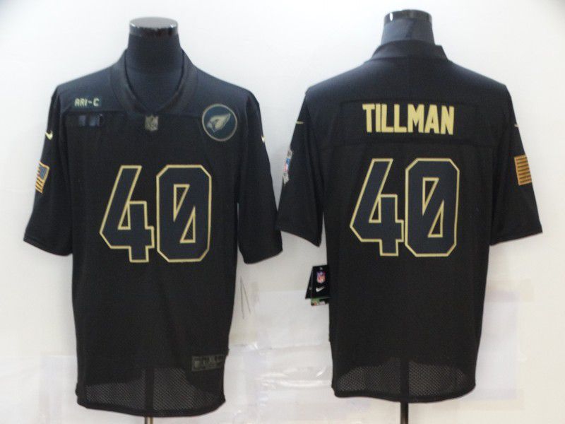 Men Arizona Cardinals #40 Tillman Black gold lettering 2020 Nike NFL Jersey->pittsburgh steelers->NFL Jersey